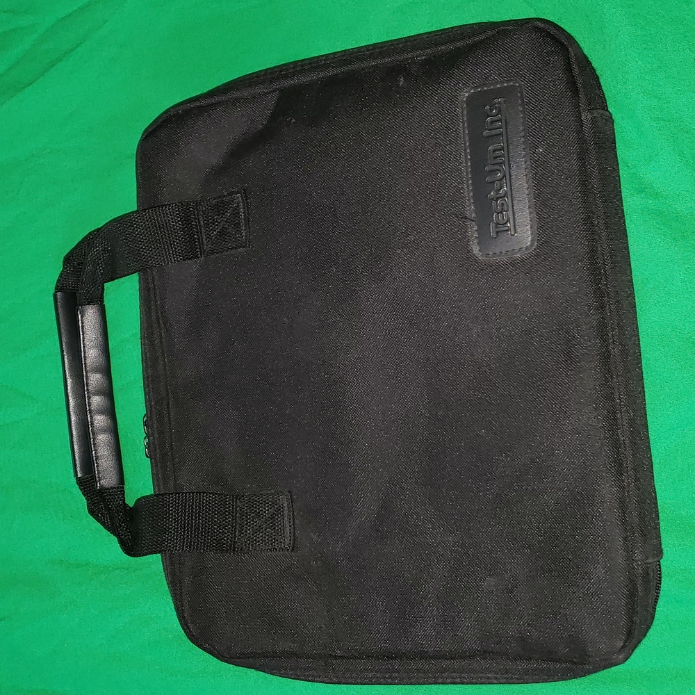 Test-Um Inc. Canvas Technician Zip-up Bag Black 12" x 10"